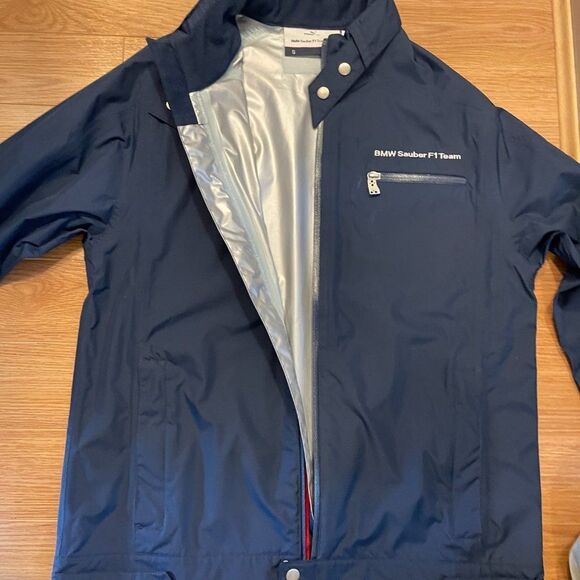 Vintage Rare PUMA × BMW Sauber F1 Team Navy Windbreaker Jacket - S - Picture 4 of 16